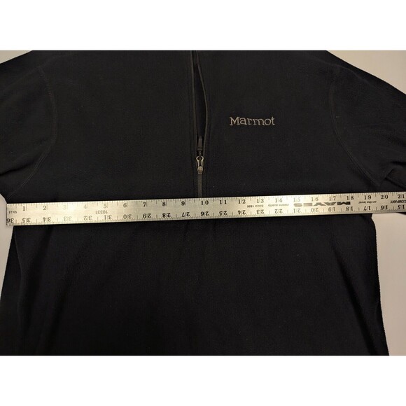 Marmot Light Weight Quarter Zip Long Sleeve Fleece Sweater Black Mens Medium - Picture 10 of 13